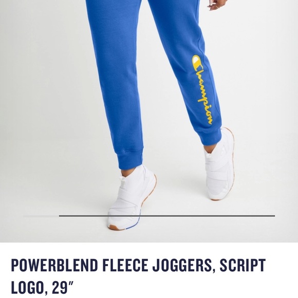 Champion powerblend fleece joggers in white - Picture 3 of 7